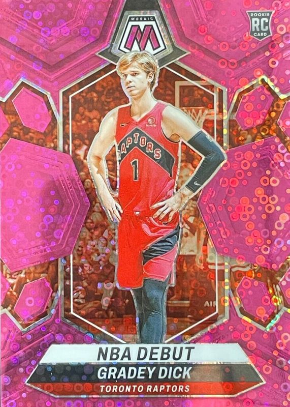 Gradey Dick 2023 Mosaic #260 NBA Debut - Fast Break Pink /20 Rookie RAW