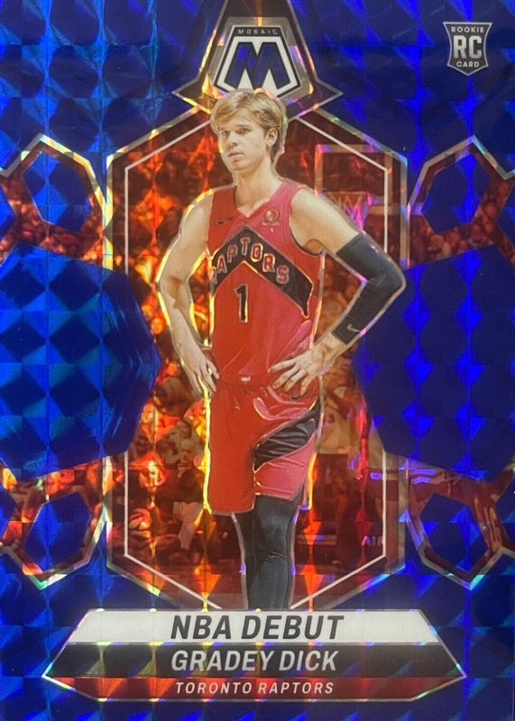 Gradey Dick 2023 Mosaic #260 NBA Debut - Blue /199 Rookie PSA 10