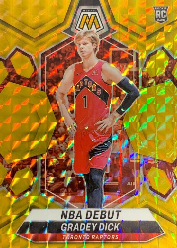 Gradey Dick 2023 Mosaic #260 NBA Debut - Gold /10 Rookie RAW