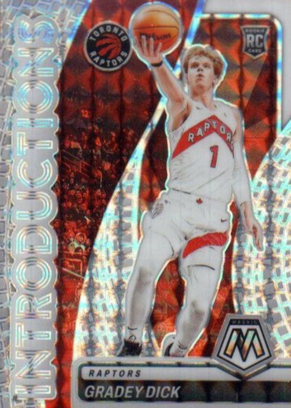 Gradey Dick 2023 Mosaic #6 Introductions - White /25 Rookie RAW