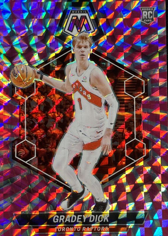 Gradey Dick 2023 Mosaic #239 Pink Swirl /18 Rookie SGC 10