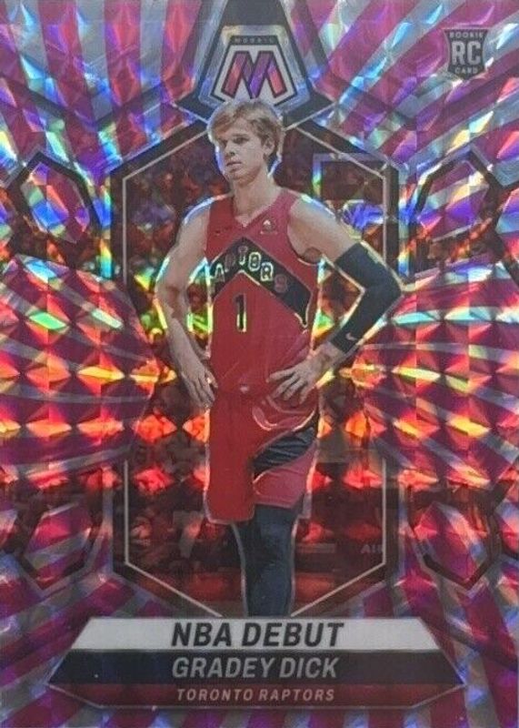 Gradey Dick 2023 Mosaic #260 NBA Debut - Pink Swirl /18 Rookie PSA 10