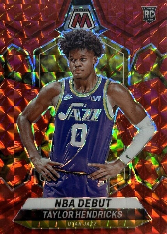 Taylor Hendricks 2023 Mosaic #261 NBA Debut - Red Rookie SGC 9.5