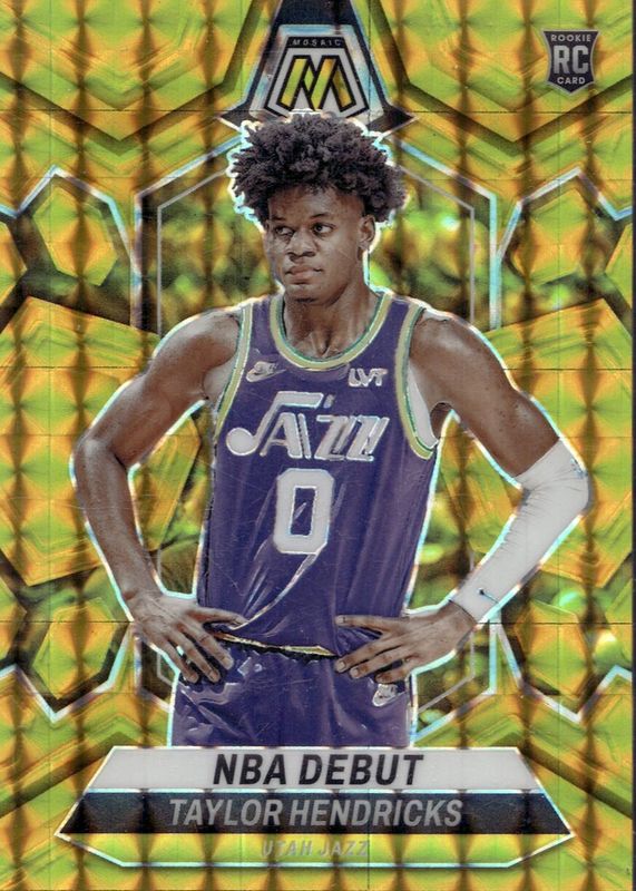 Taylor Hendricks 2023 Mosaic #261 NBA Debut - Gold /10 Rookie SGC 10