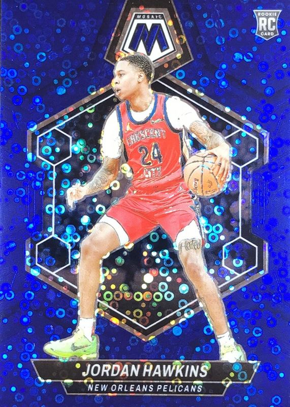 Jordan Hawkins 2023 Mosaic #243 Fast Break Blue /85 Rookie PSA 10