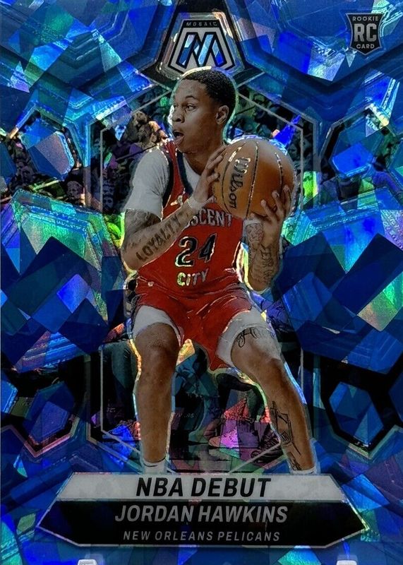 Jordan Hawkins 2023 Mosaic #253 NBA Debut - Ice /125 Rookie PSA 10