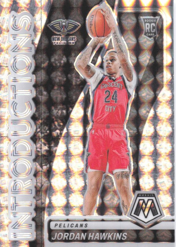 Jordan Hawkins 2023 Mosaic #14 Introductions - Mosaic Rookie PSA 10