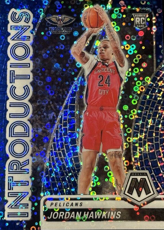 Jordan Hawkins 2023 Mosaic #14 Introductions - Fast Break Blue /85 Rookie PSA 10