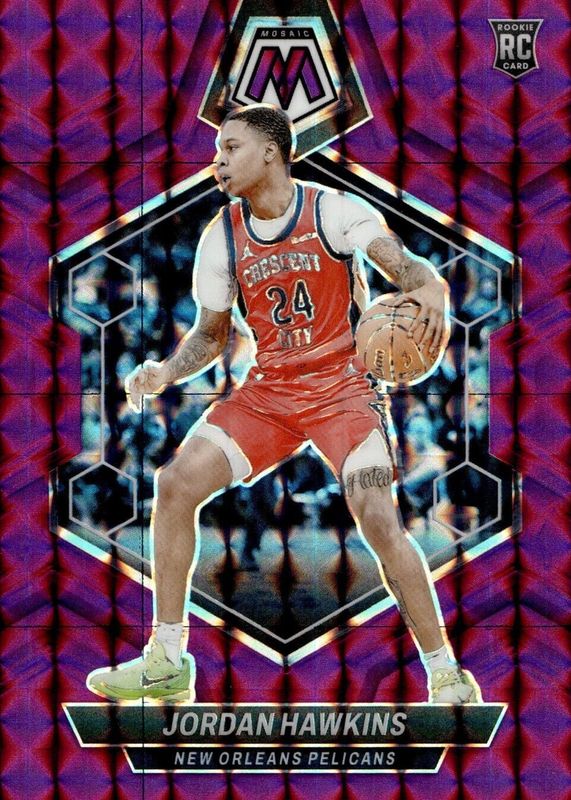 Jordan Hawkins 2023 Mosaic #243 Purple /99 Rookie PSA 10