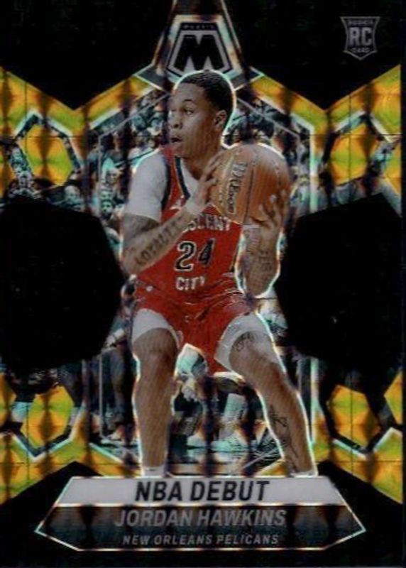 Jordan Hawkins 2023 Mosaic #253 NBA Debut - Choice Black Gold /8 Rookie PSA 10