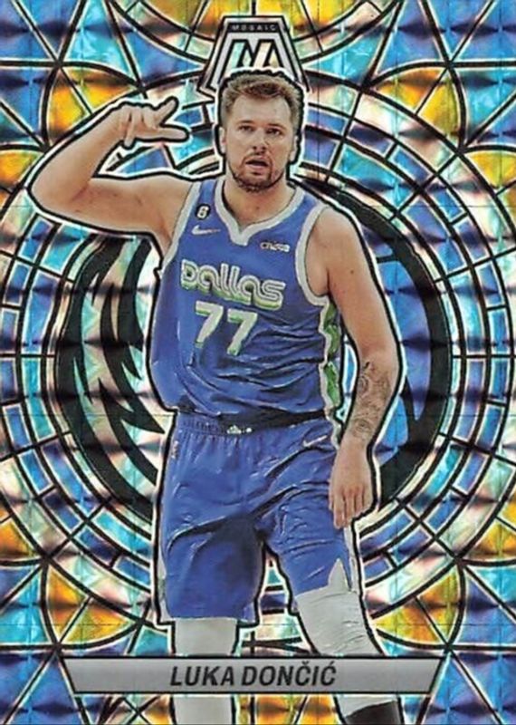 Luka Doncic 2023 Mosaic #9 Stained Glass /(SSP) PSA 10