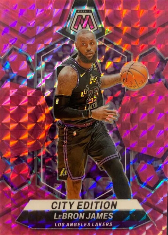 LeBron James 2023 Mosaic #278 City Edition - Pink /149 BGS 9