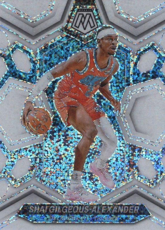 Shai Gilgeous-Alexander 2023 Mosaic #85 White Sparkle /(SSP) PSA 8