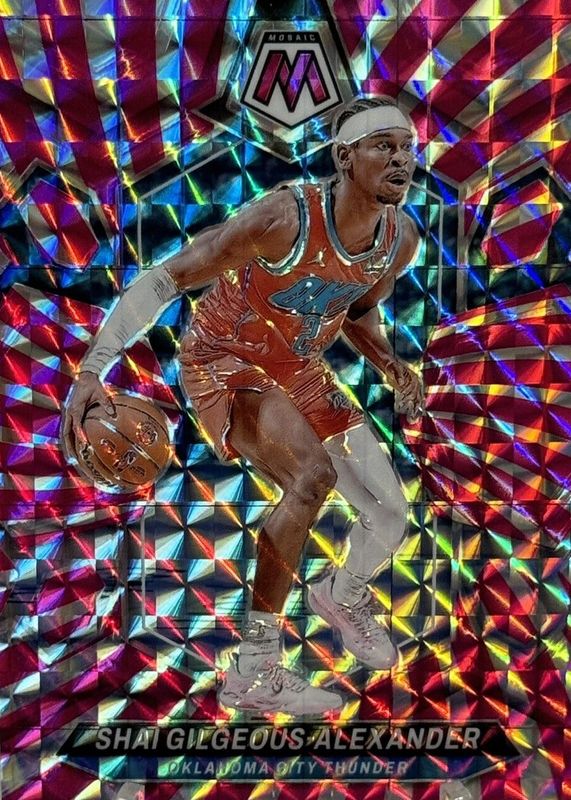 Shai Gilgeous-Alexander 2023 Mosaic #85 Pink Swirl /18 RAW