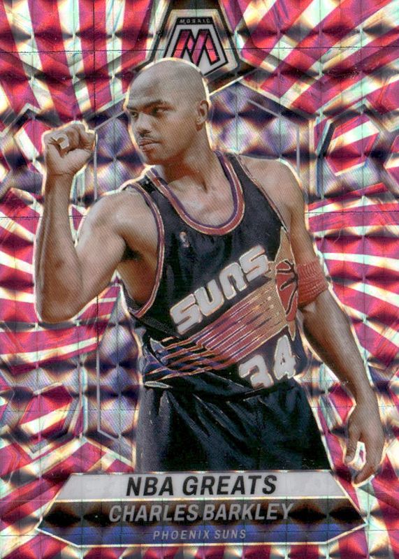 Charles Barkley 2023 Mosaic #293 NBA Greats - Pink Swirl /18 PSA 10