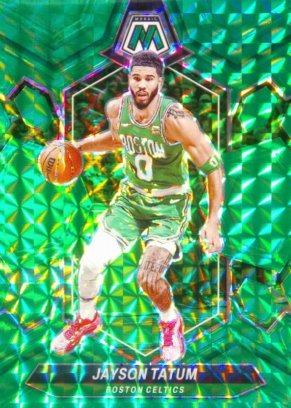 Jayson Tatum 2023 Mosaic #147 Choice Fusion Green /18 RAW