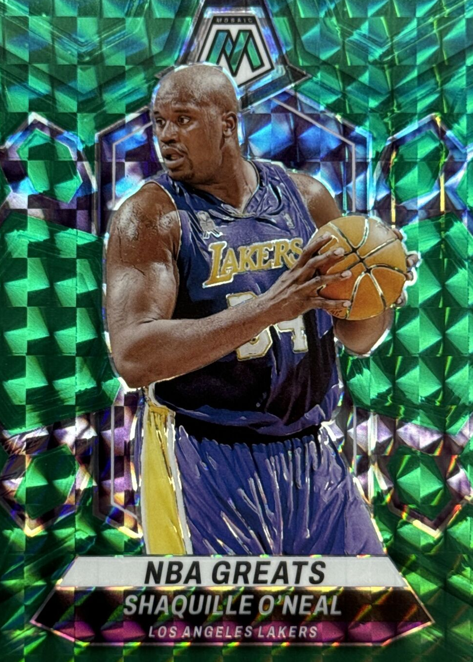 Shaquille O'Neal 2023 Mosaic #296 NBA Greats - Choice Fusion Green