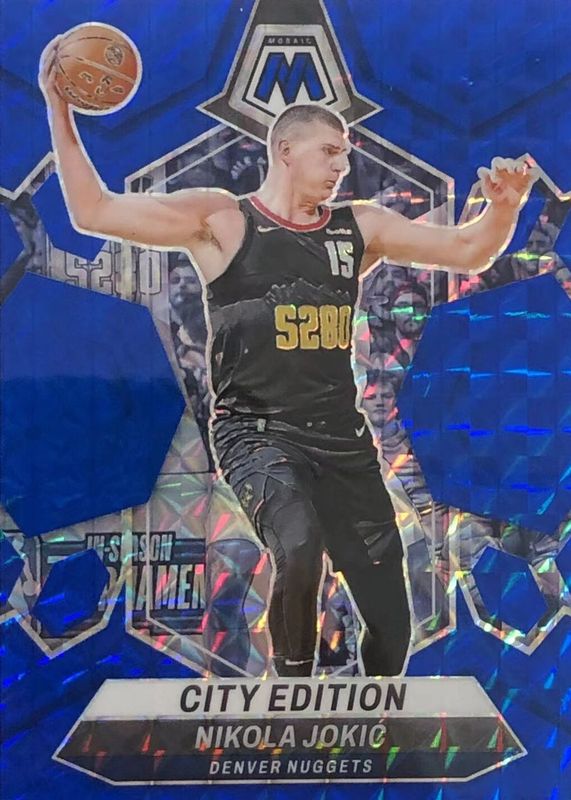 Nikola Jokic 2023 Mosaic #287 City Edition - Blue /199 BGS 9