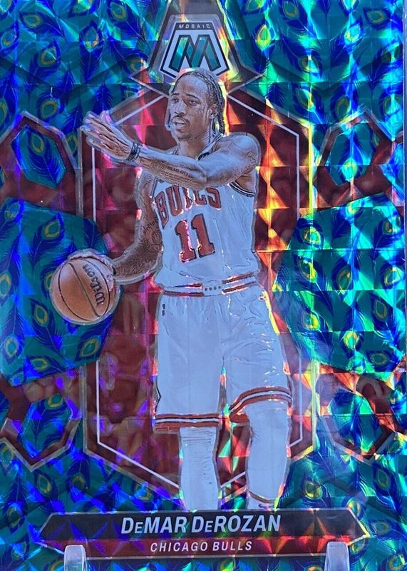 DeMar DeRozan 2023 Mosaic #82 Choice Peacock /(SSP) PSA 10