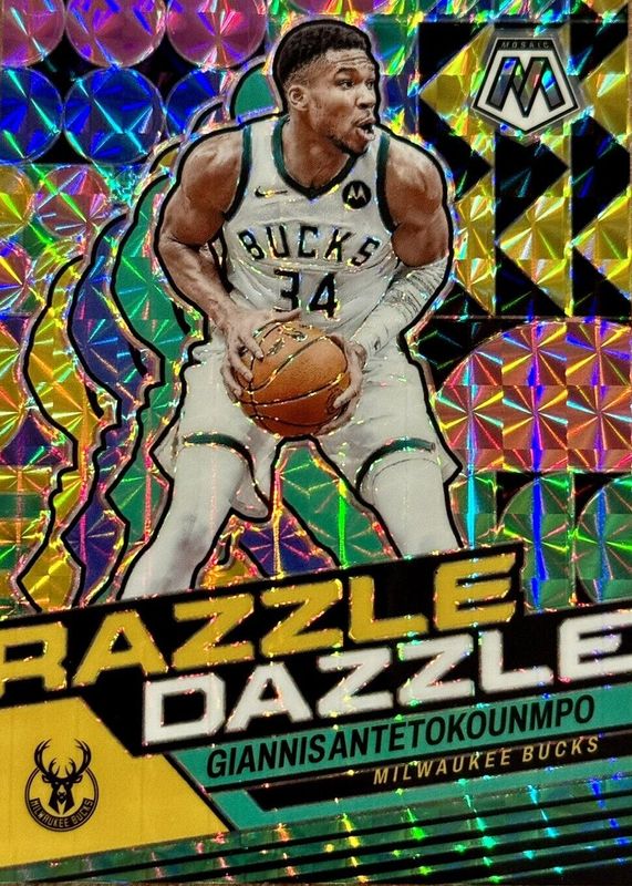 Giannis Antetokounmpo 2023 Mosaic #6 Razzle Dazzle /(SSP) BGS 9.5