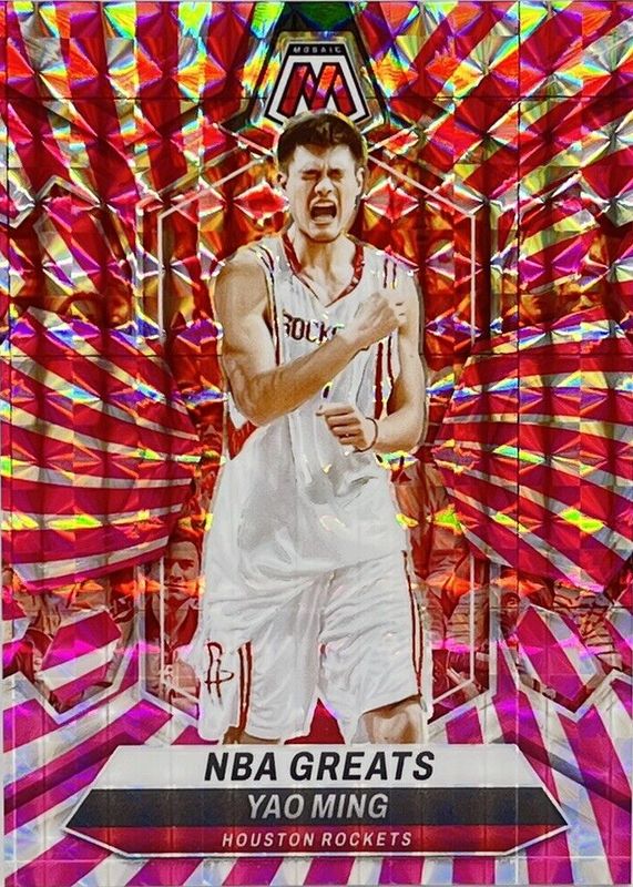 Yao Ming 2023 Mosaic #294 NBA Greats - Pink Swirl /18 PSA 10