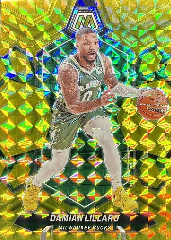 Damian Lillard 2023 Mosaic #109 Gold /10 RAW