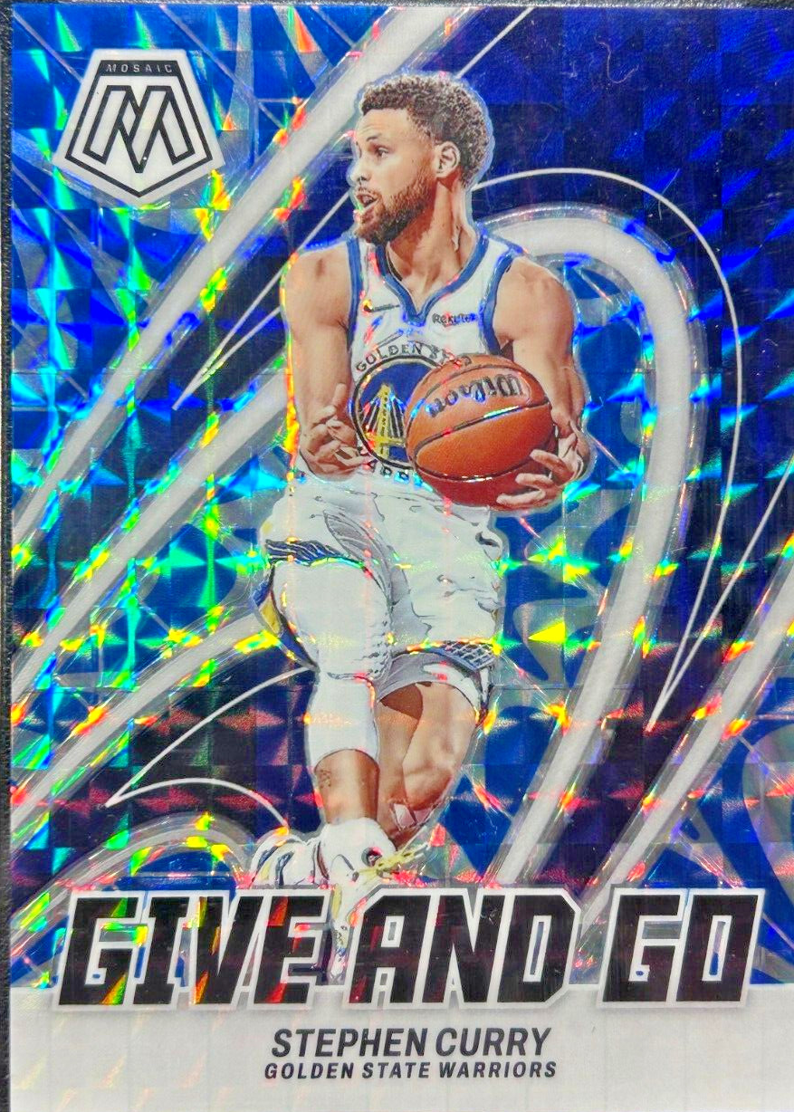 Stephen Curry 2023 Mosaic #1 Give and Go - Reactive Blue /99