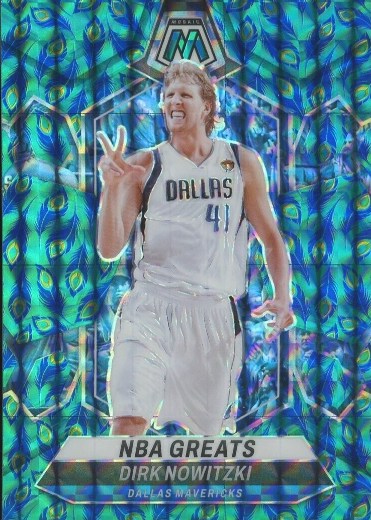 Dirk Nowitzki 2023 Mosaic #298 NBA Greats - Choice Peacock /(SSP