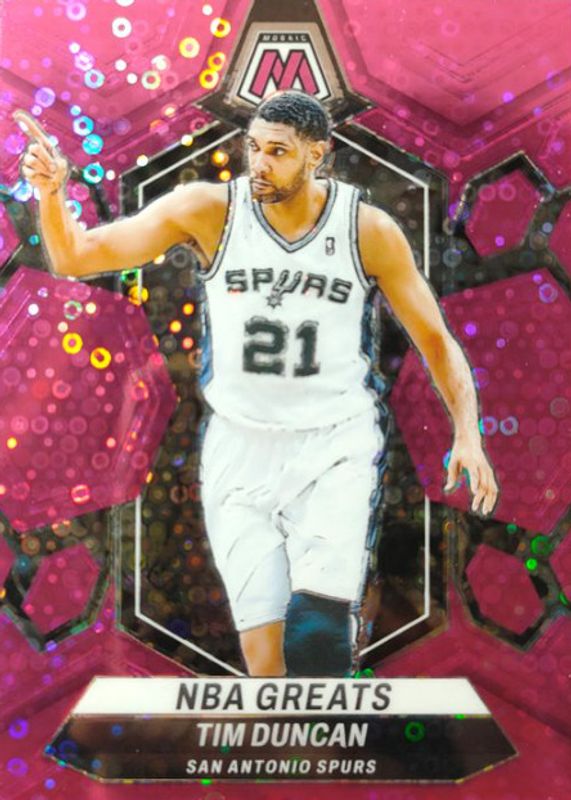 Tim Duncan 2023 Mosaic #291 NBA Greats - Fast Break Pink /20 PSA 10