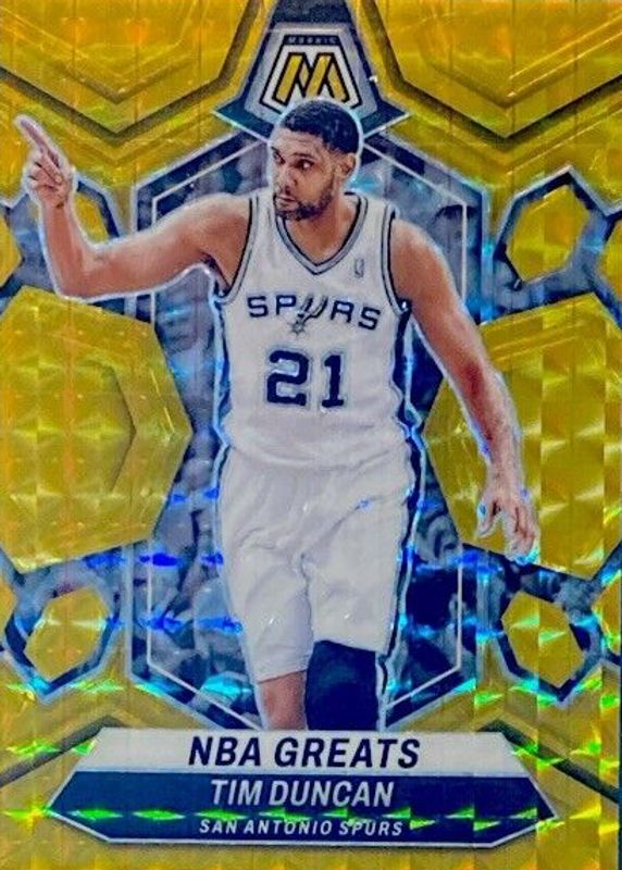 Tim Duncan 2023 Mosaic #291 NBA Greats - Gold /10 BGS 9.5