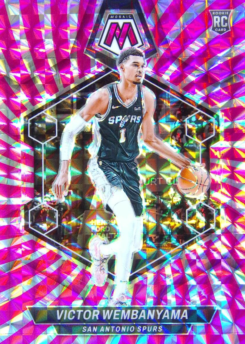 Victor Wembanyama 2023 Mosaic #238 Pink Swirl /18 Price