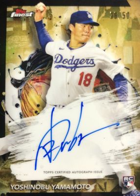 2024 Topps Finest #FA-YY Finest Autographs - Gold Refractor /50