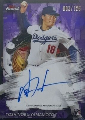 2024 Topps Finest #FA-YY Finest Autographs - Purple Refractor /125