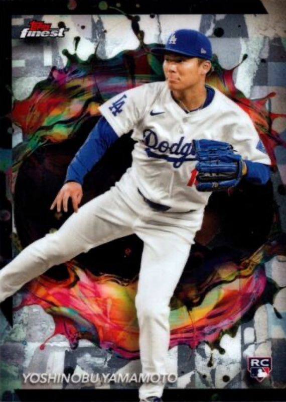 Yoshinobu Yamamoto 2024 Topps Finest #250 Rare Rookie RAW