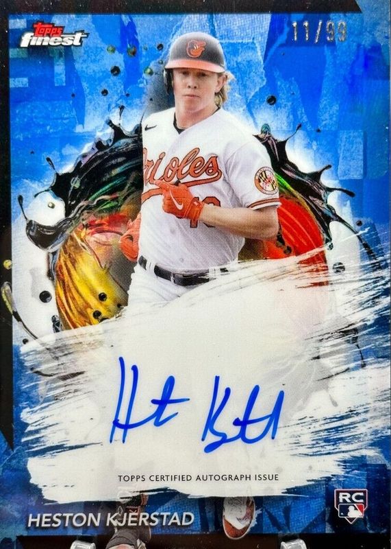 Heston Kjerstad 2024 Topps Finest #FA-HKJ Finest Autographs - Blue Refractor /99 Rookie BGS 10 PRISTINE