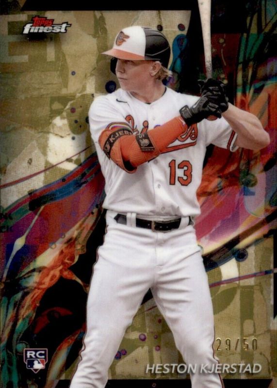 Heston Kjerstad 2024 Topps Finest #43 Common - Gold Refractor /50 Rookie RAW