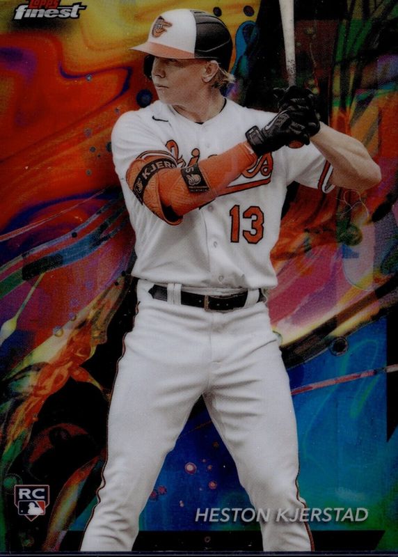 Heston Kjerstad 2024 Topps Finest #43 Common - Oil Spill Refractor Rookie RAW