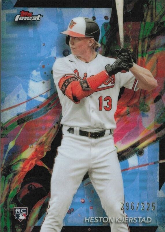 Heston Kjerstad 2024 Topps Finest #43 Common - Sky Blue Refractor /325 Rookie RAW