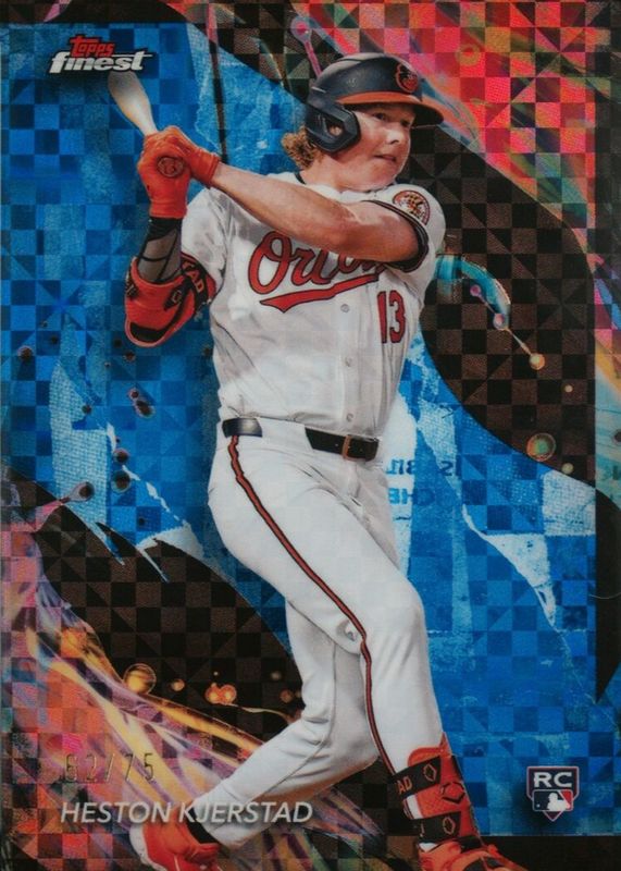 Heston Kjerstad 2024 Topps Finest #139 Uncommon - Blue Checkerboard Refractor /75 Rookie RAW