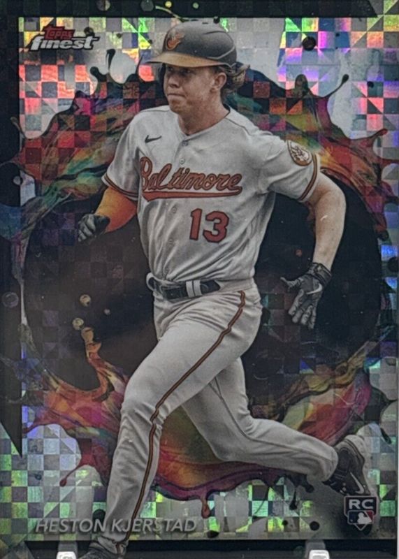 Heston Kjerstad 2024 Topps Finest #248 Rare - Checkerboard Refractor Rookie RAW