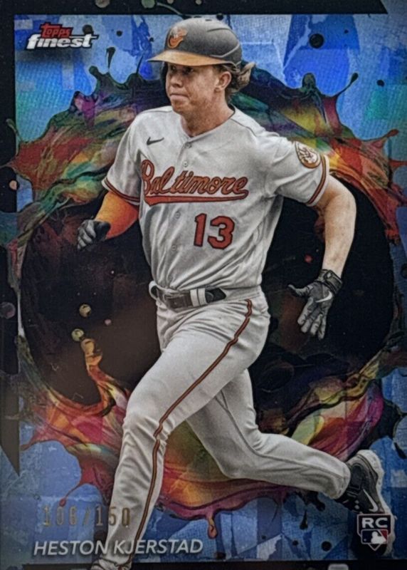 Heston Kjerstad 2024 Topps Finest #248 Rare - Sky Blue Refractor /150 Rookie SGC 9