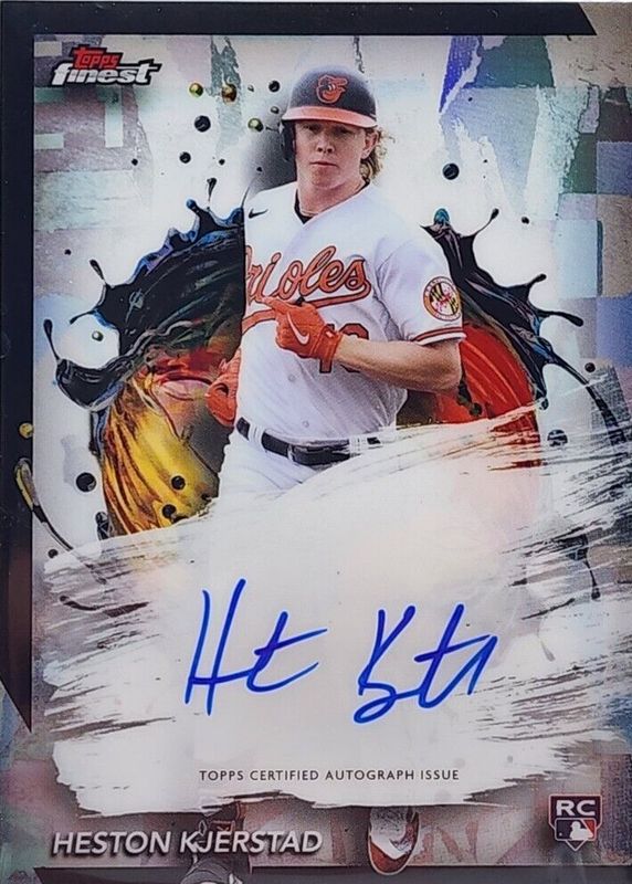 Heston Kjerstad 2024 Topps Finest #FA-HKJ Finest Autographs - Refractor Rookie RAW