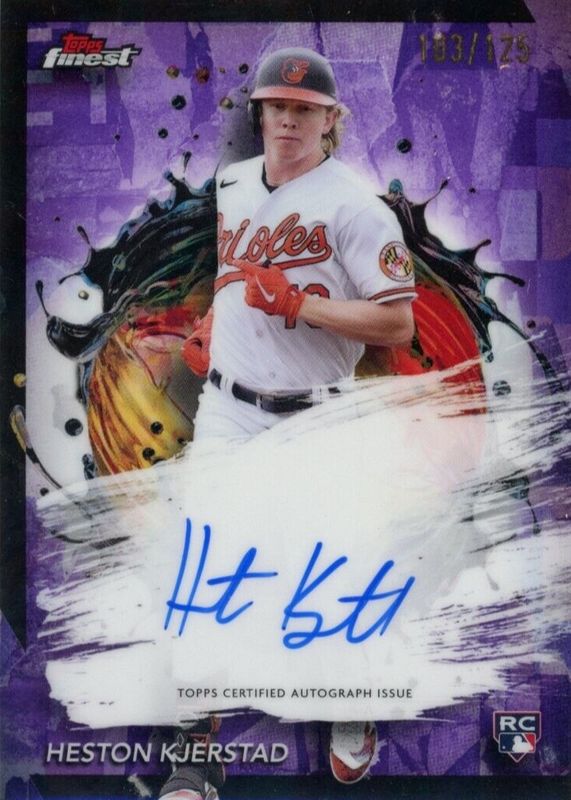 Heston Kjerstad 2024 Topps Finest #FA-HKJ Finest Autographs - Purple Refractor /125 Rookie RAW