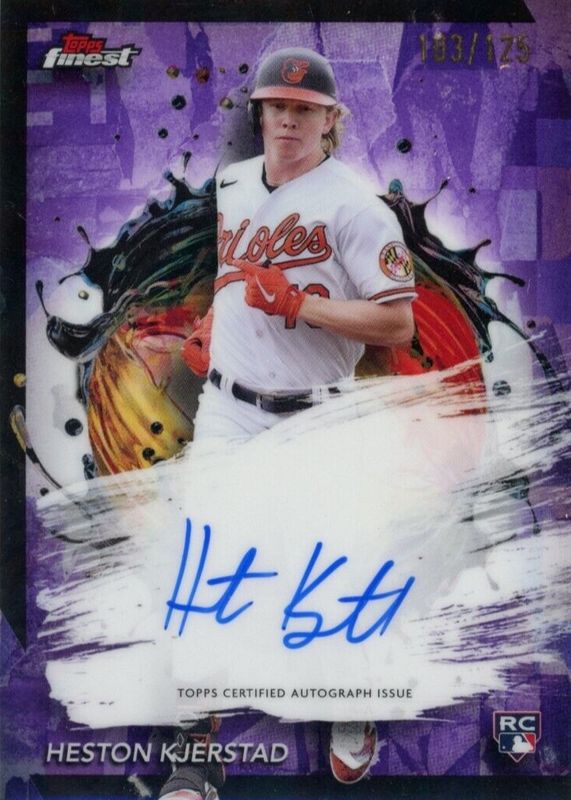 Heston Kjerstad 2024 Topps Finest #FA-HKJ Finest Autographs - Purple Refractor /125 Rookie PSA 10