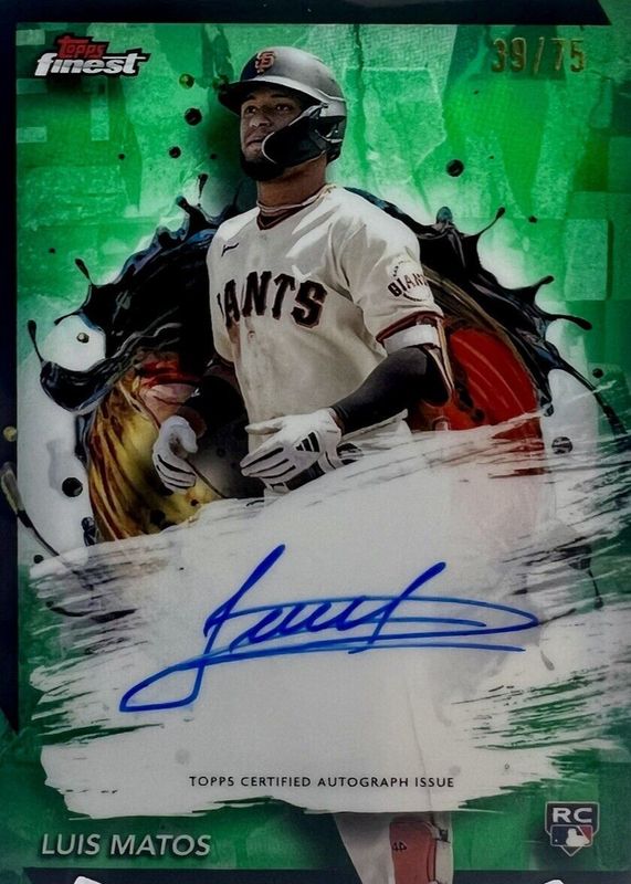 2024 Topps Finest #FA-LM Finest Autographs - Green Refractor /75