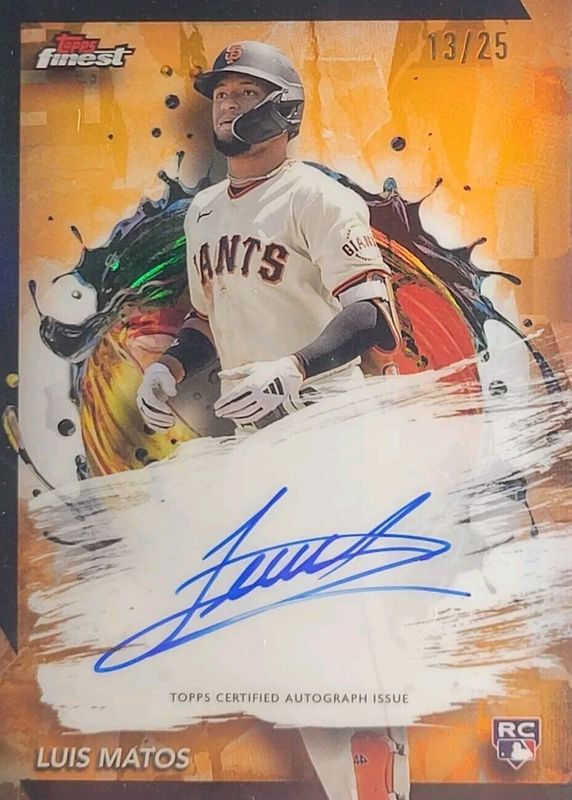 2024 Topps Finest #FA-LM Finest Autographs - Orange Refractor /25