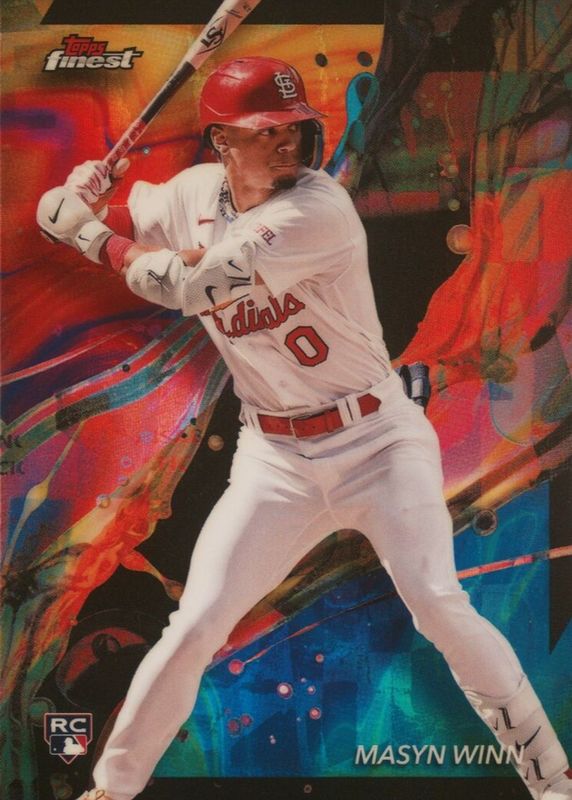 Masyn Winn 2024 Topps Finest #12 Common - Oil Spill Refractor Rookie RAW