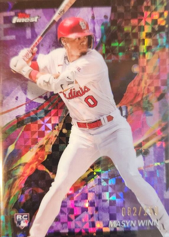 Masyn Winn 2024 Topps Finest #12 Common - Purple Checkerboard Refractor /150 Rookie RAW