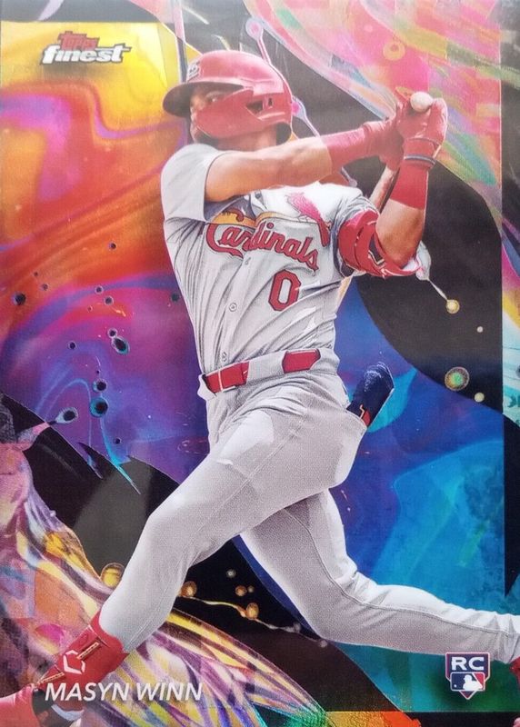 Masyn Winn 2024 Topps Finest #143 Uncommon - Oil Spill Refractor Rookie RAW