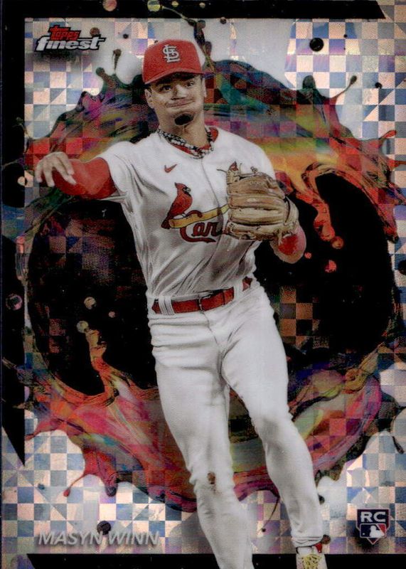 Masyn Winn 2024 Topps Finest #212 Rare - Checkerboard Refractor Rookie RAW